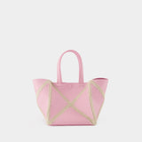 The Origami Mini - Nanushka - Pink/Cream - Leather Vegan