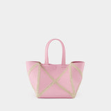 The Origami Mini - Nanushka - Pink/Cream - Leather Vegan