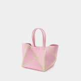 The Origami Mini - Nanushka - Pink/Cream - Leather Vegan