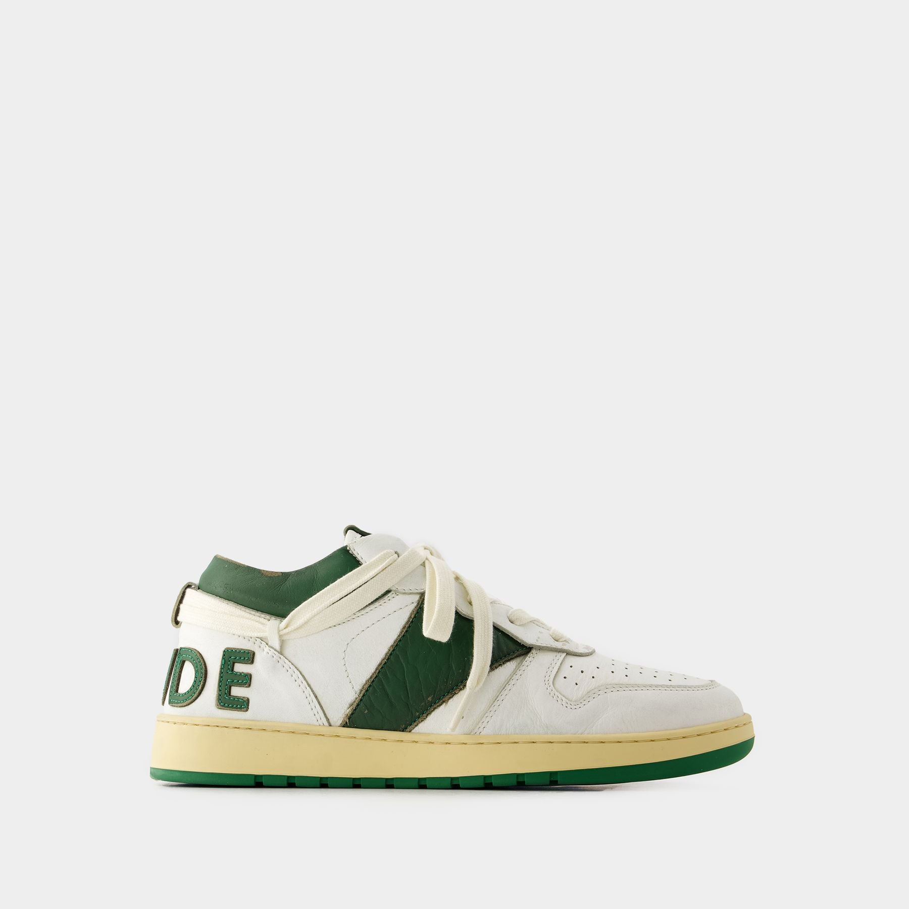 スニーカー Rhecess Low Sneakers - Rhude - Leather - White/Green Rhecess Low Sneakers - Rhude - Leather - White/Green