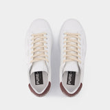 Pure Star Sneakers - Golden Goose - White/Burgundy - Leather