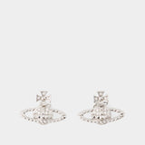 Mayfair Bas Relief Earrings - Vivienne Westwood - Brass - Silver