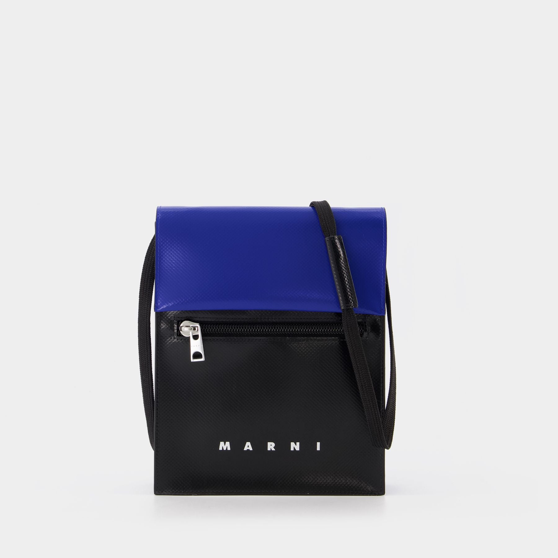 バッグ MARNI Crossbody Bag BLACK /BLUE Deep blue leather Trunkaroo crossbody bag | Marni