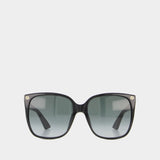 Sunglasses in Black/Grey Acetate
