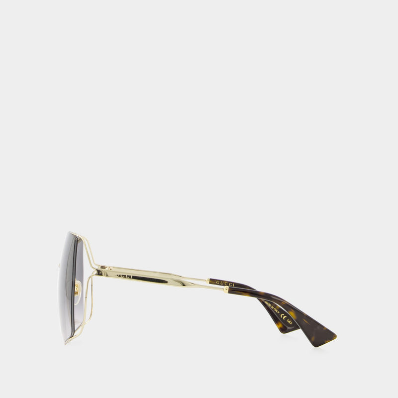 Sunglasses in Gold/Grey Metal