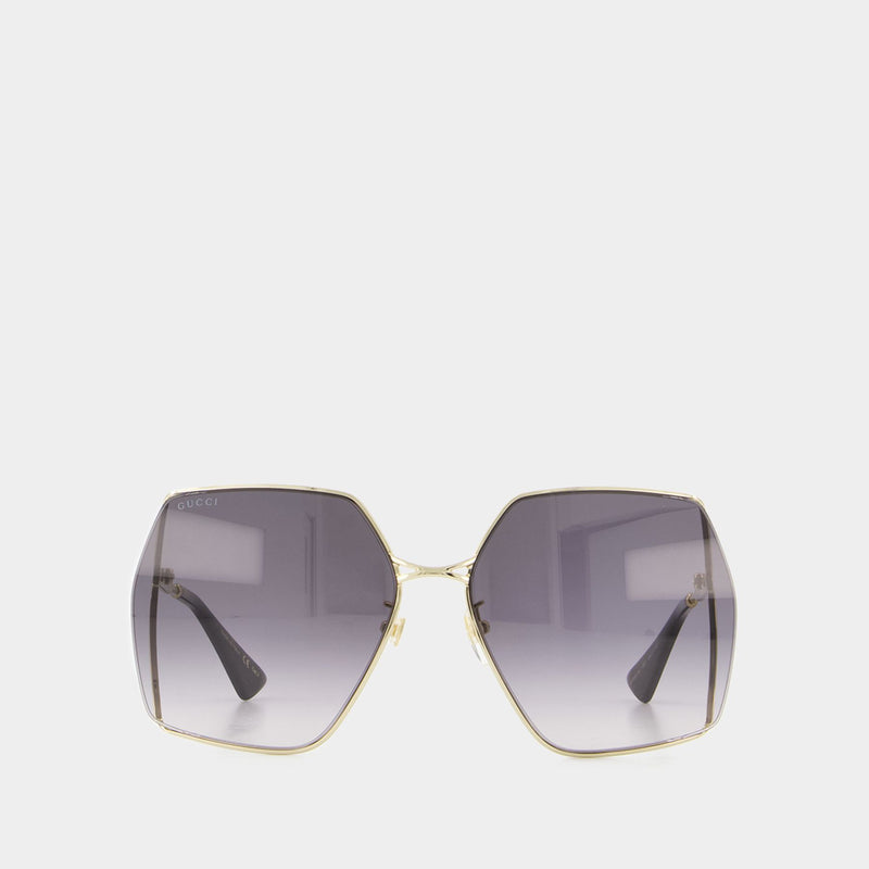 Sunglasses in Gold/Grey Metal