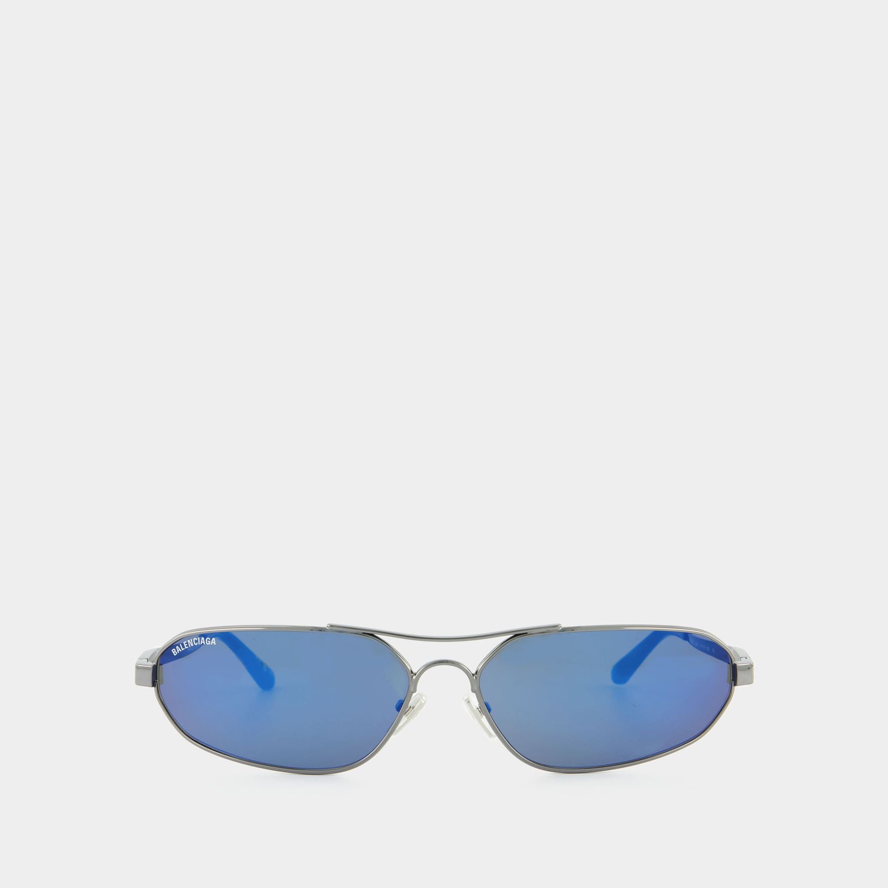 Bb0227S Sunglasses - Balenciaga - Ruthenium/Blue - Metal 