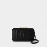 Dg Logo Camera Crossbody - Dolce & Gabbana - Black - Leather
