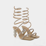 Lislie Sandals - Cult Gaia - Sand - Strass