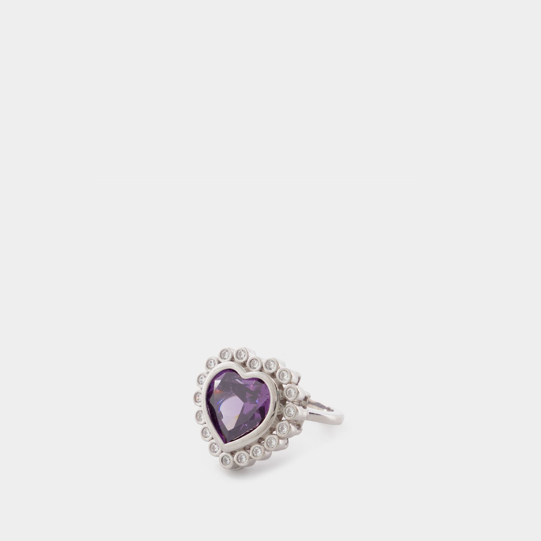 【関税込み】N-Dia Heart Ring 3, Purple/Gold Plated N-Dia Heart Ring 3, Purple/Gold Plated