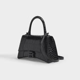 Hourglass S Bag - Balenciaga - Black - Leather