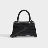 Hourglass S Bag - Balenciaga - Black - Leather