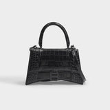 Hourglass S Bag - Balenciaga - Black - Leather