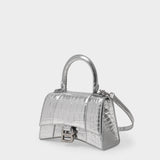 Hourglass Xs Bag - Balenciaga - Silver - Leather