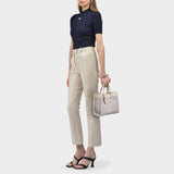 Tote 22 Bag in Beige Canvas