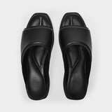 Mono Sandals in Black Leather