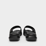 Mono Sandals in Black Leather