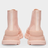 Tread Slick High Sneakers in Pink Leather