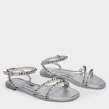 Sandals in Metallic Leather