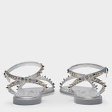 Sandals in Metallic Leather