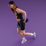 Mirror Zip Sneakers in Silver PVC