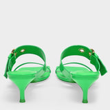 Bettina Sandals in Green Leather