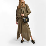 Chain Loafer Slides in Black Leather