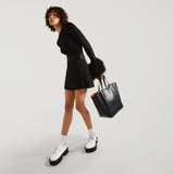 Bumper Chunky Flats in White Leather
