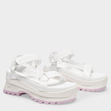 Trace Sandals in White Leather