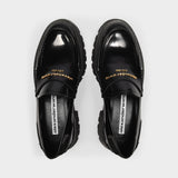Carter Lug 45 Loafers in Black Leather