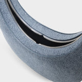 Denim Swipe Handbag - Coperni - Light Blue - Cotton