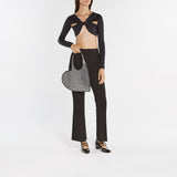 Mini Cœur Brodé En Cristal Handbag - Coperni - Black - Strass