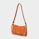 Mini Pita Bag in Orange Leather