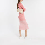 Curve Bag in Ivory and White Leather