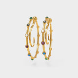 Medium Upside Down Earrings in Zircons