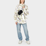 Moire Madame Mini Bag in Black Recycled Fabric