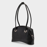 Circle Brot Bag in Black Leather