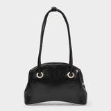 Circle Brot Bag in Black Leather