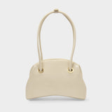 Circle Brot Bag in Beige Leather