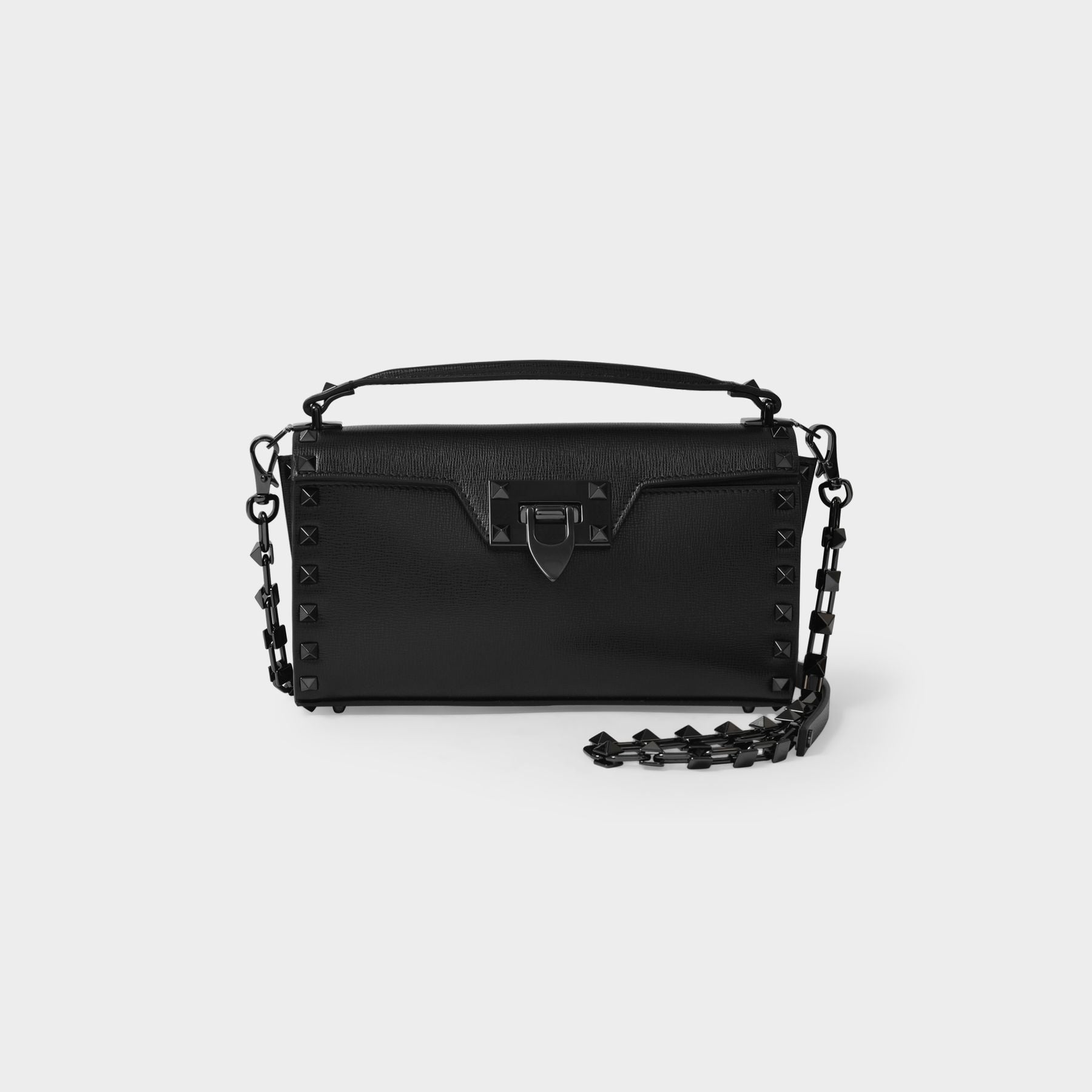 Valentino Rockstud Medium Shoulder Bag Black