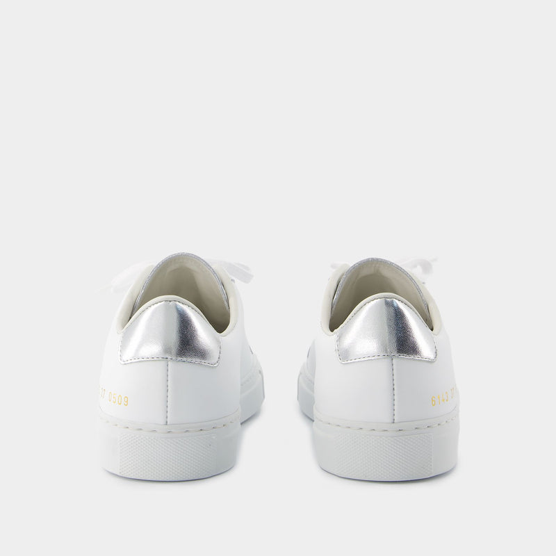 Retro Classic Sneakers - COMMON PROJECTS - Leather - White/Silver