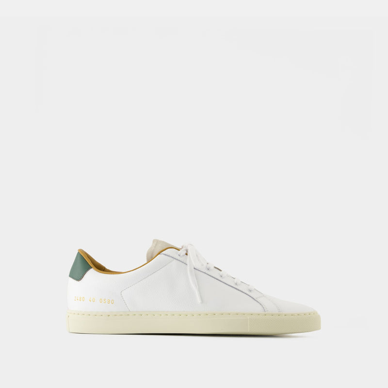 Retro Low Profile Sneakers - COMMON PROJECTS - Leather - White