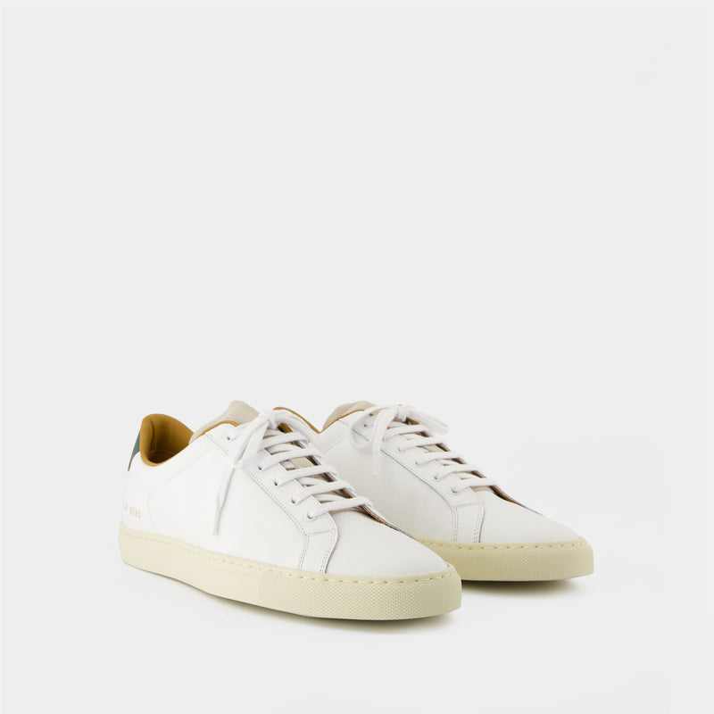 Retro Low Profile Sneakers - COMMON PROJECTS - Leather - White