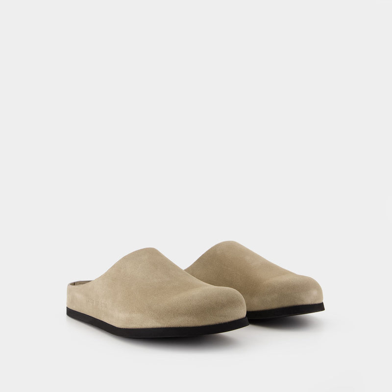 Clog In Suede Sandals - COMMON PROJECTS - Leather - Beige