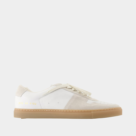 Bball Slim Gum Sole Sneakers - COMMON PROJECTS - Leather - White