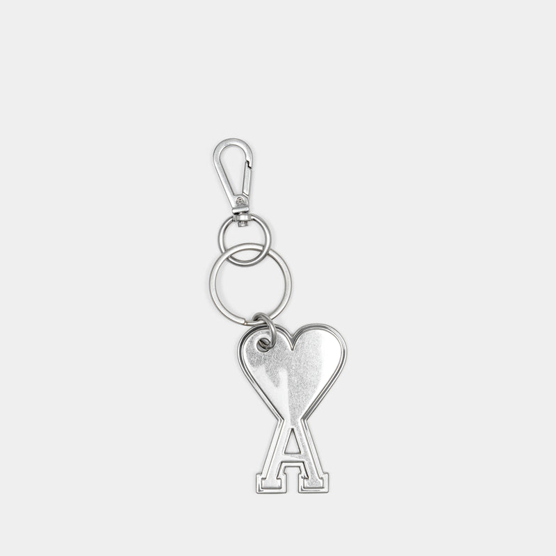 Ami De Coeur Keychain - AMI Paris - Metal - Silver