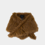 Neckerchief Scarf - Simone Rocha - Faux Fur - Brown