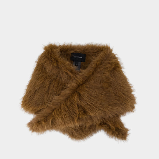 Neckerchief Scarf - Simone Rocha - Faux Fur - Brown