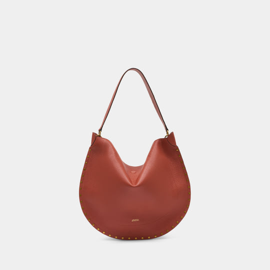 Oskan Hobo Soft Large Shoulder Bag - Isabel Marant - Leather - Brick
