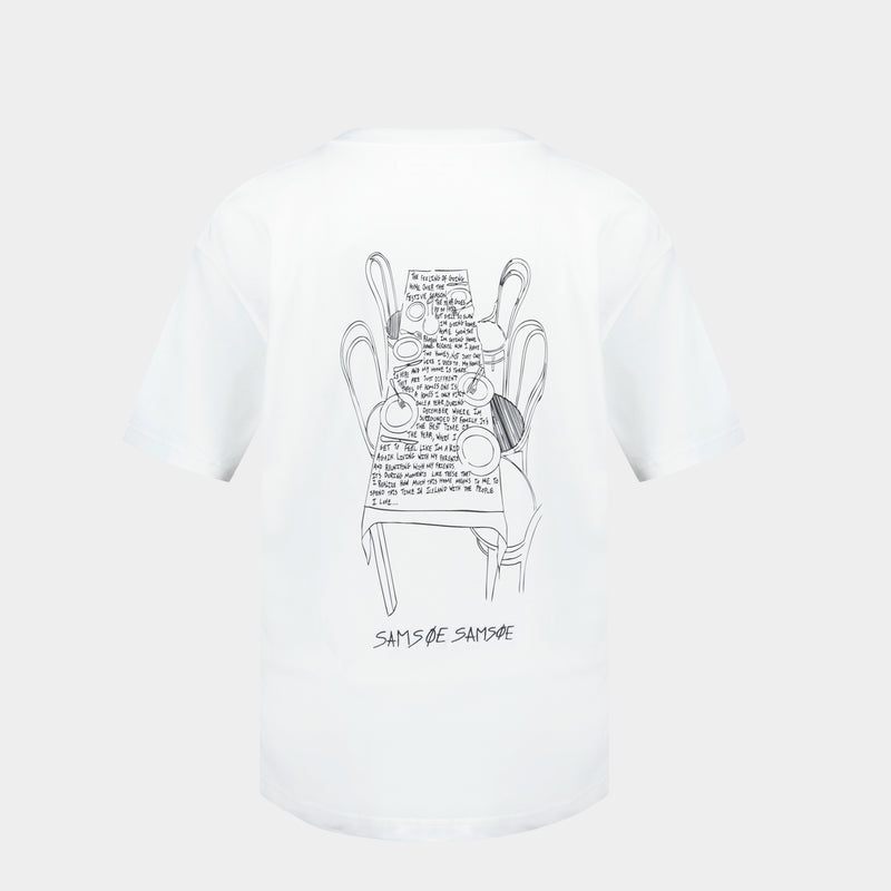 Sadinner T-Shirt - SAMSØE SAMSØE - Cotton - White